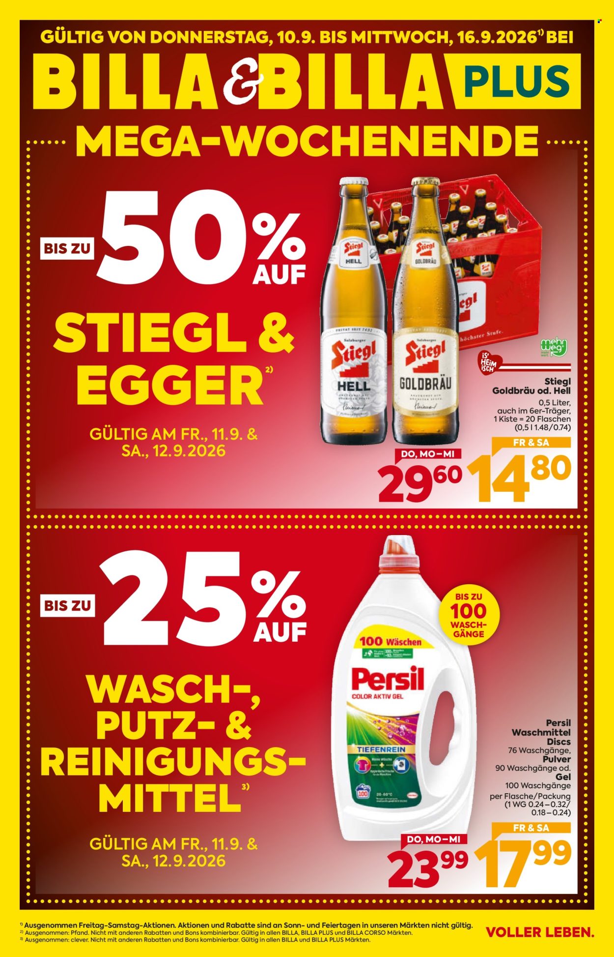 Angebote Billa - 10.9.2026 - 16.9.2026. Seite 1
