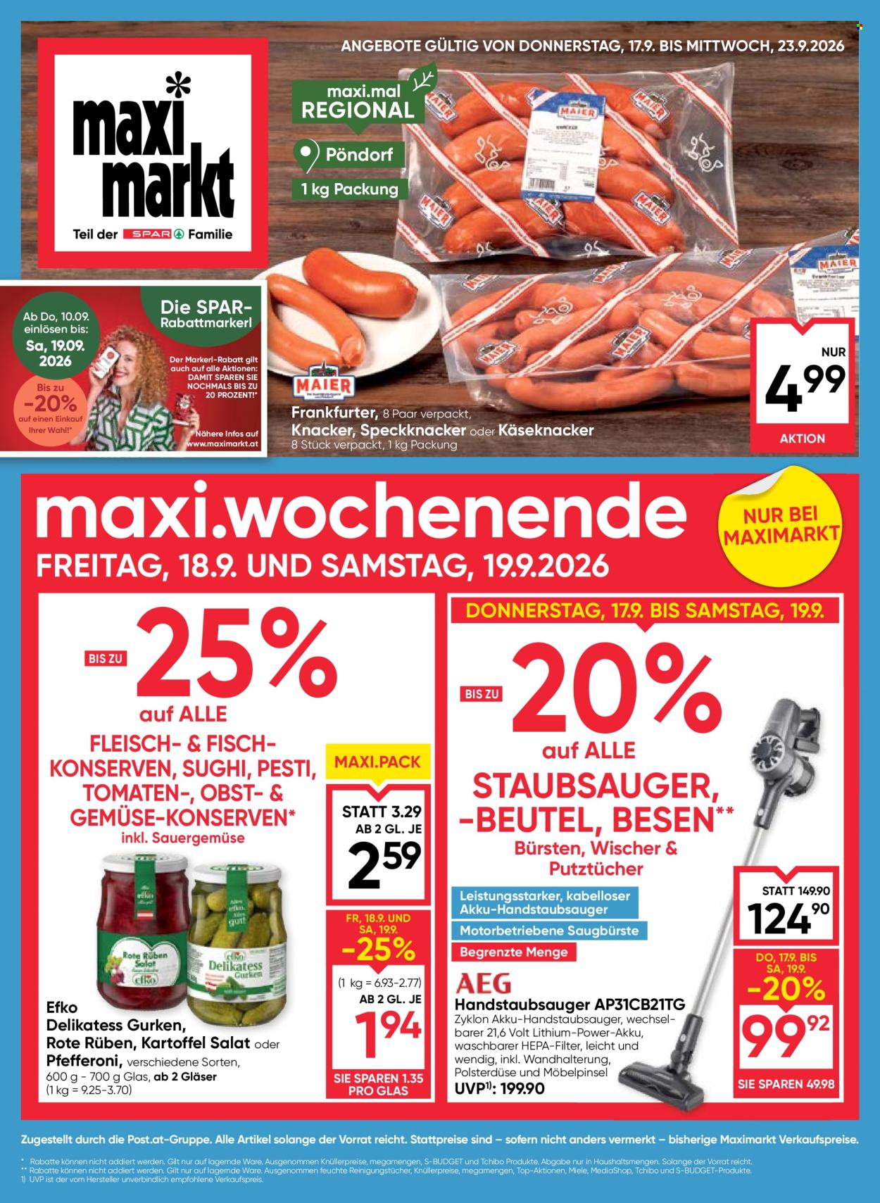 Angebote Maximarkt - 17.9.2026 - 23.9.2026. Seite 1