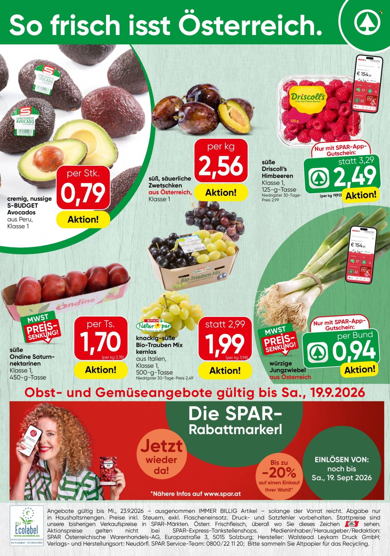 Angebote SPAR - 17.9.2026 - 23.9.2026. Seite 16
