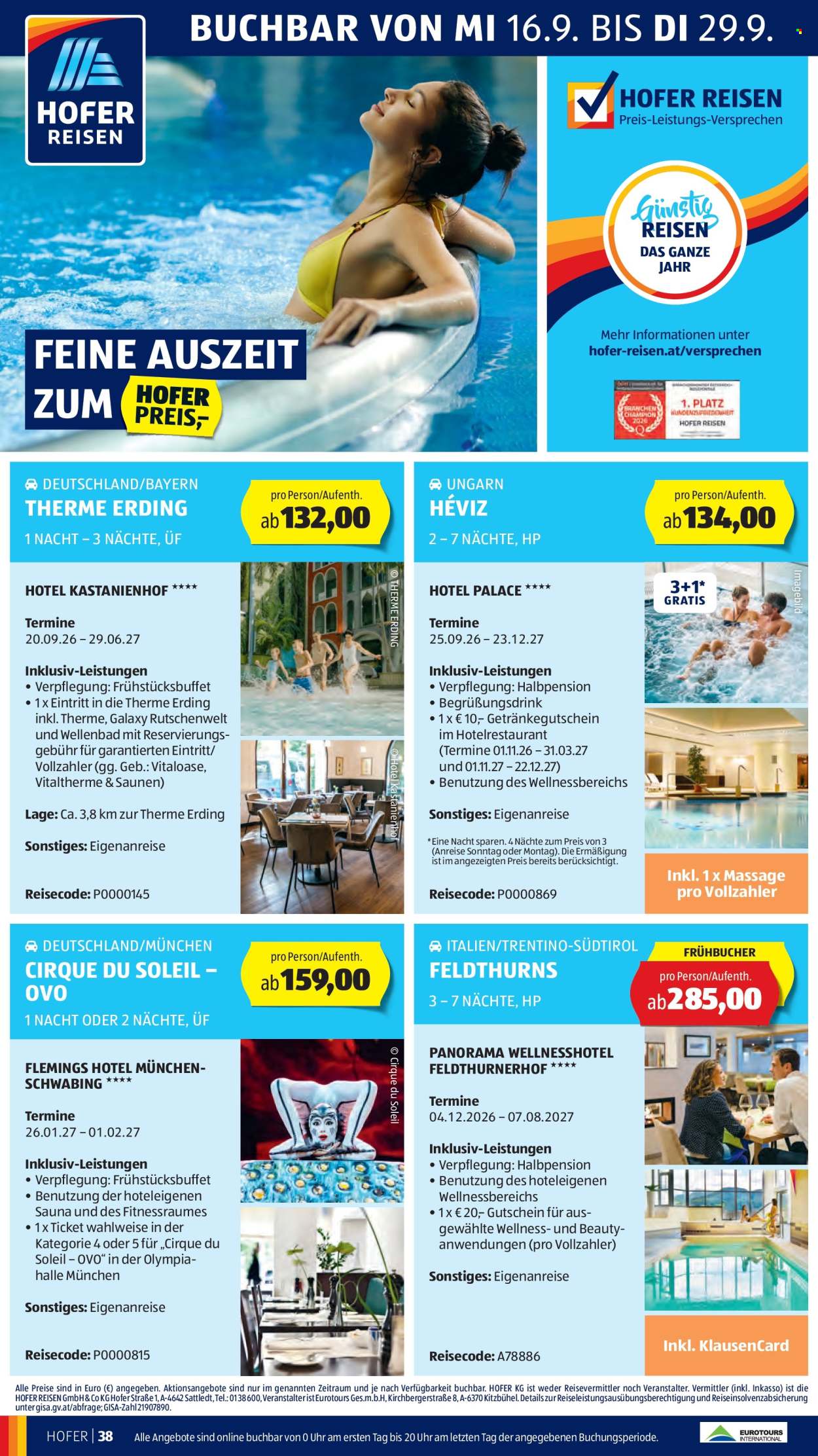 Angebote Hofer - 18.9.2026 - 24.9.2026. Seite 44