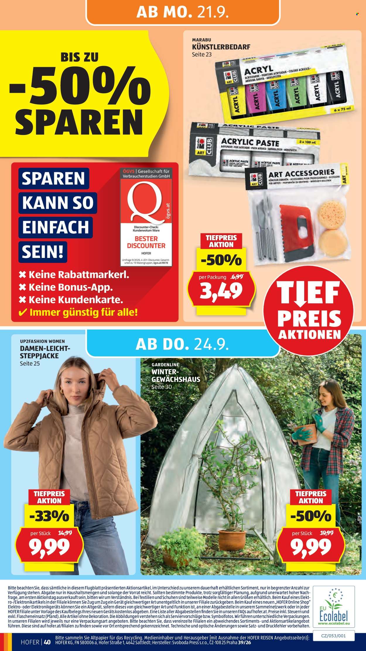 Angebote Hofer - 18.9.2026 - 24.9.2026. Seite 46