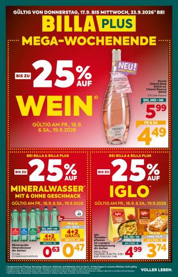 Angebote Billa Plus - 17.9.2026 - 23.9.2026.