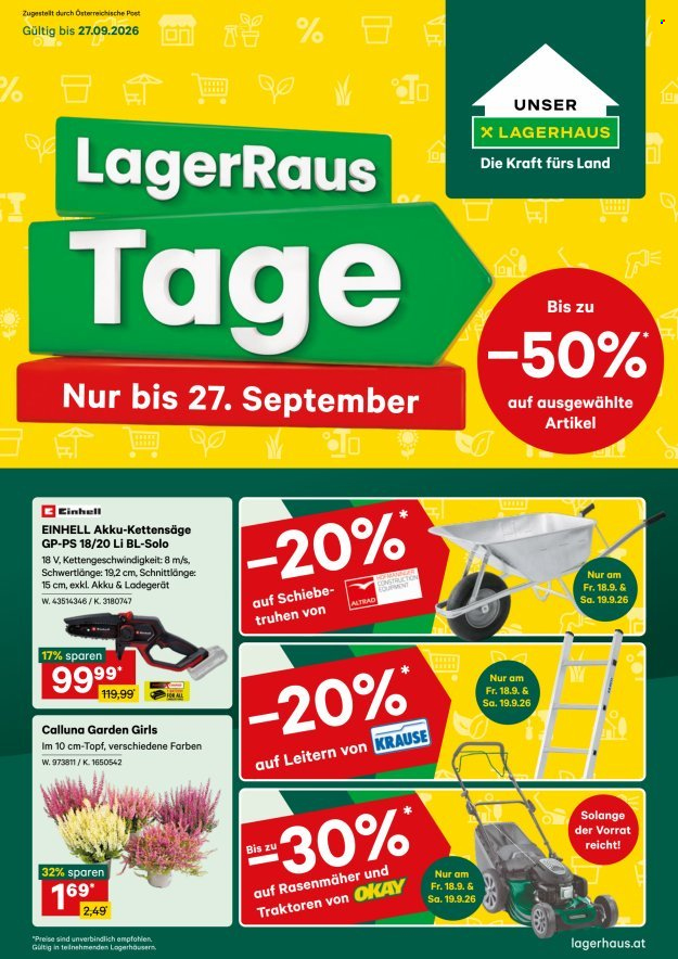 Angebote Lagerhaus - 14.9.2026 - 27.9.2026. Seite 1