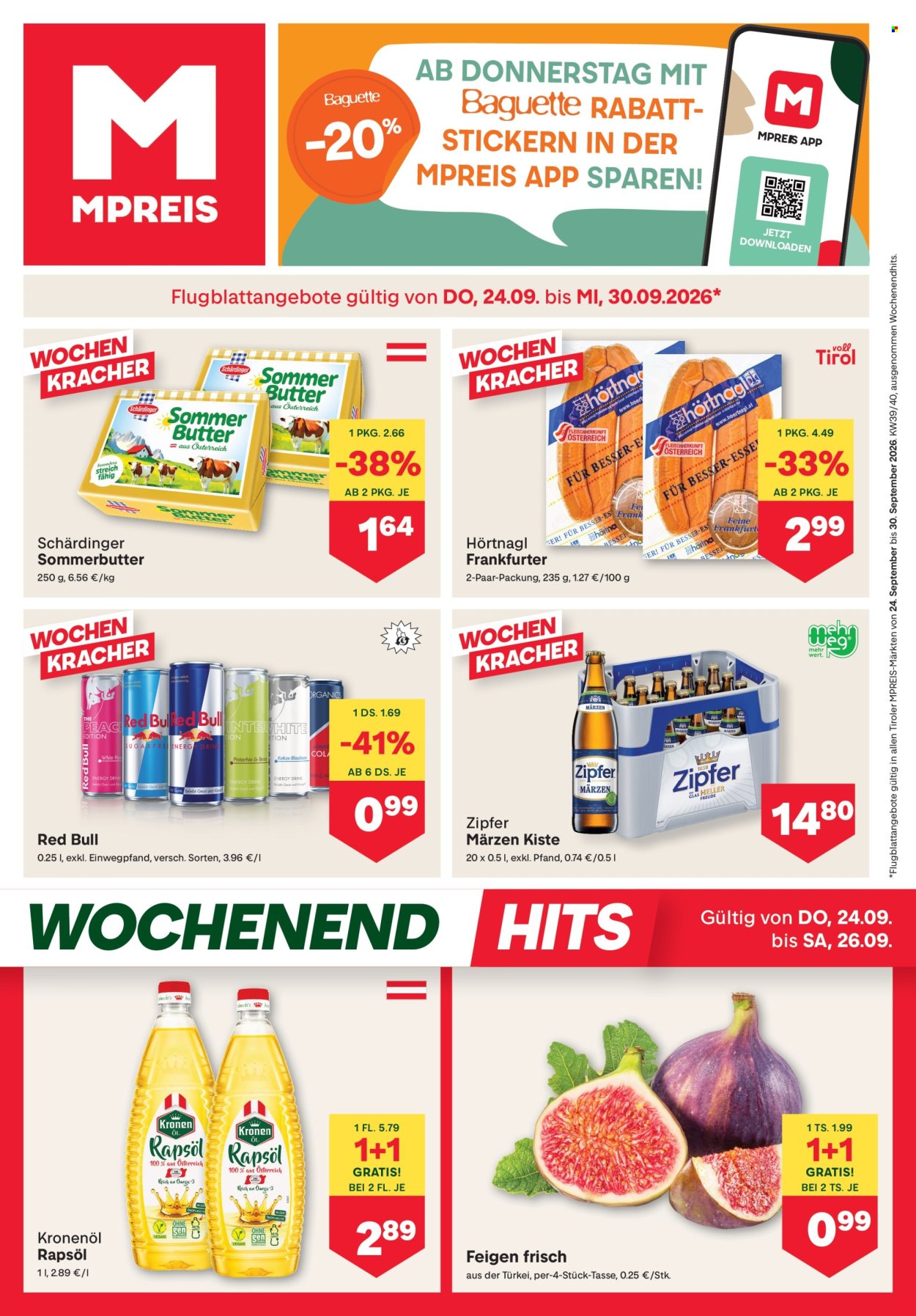 Angebote MPREIS - 24.9.2026 - 30.9.2026. Seite 1