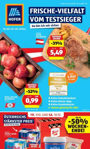 Angebote Hofer - 9.10.2026 - 15.10.2026.