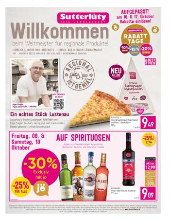Angebote Sutterlüty - 8.10.2026 - 14.10.2026.
