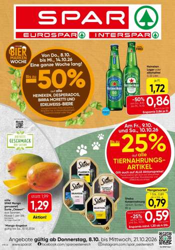 Angebote EUROSPAR - 8.10.2026 - 21.10.2026.