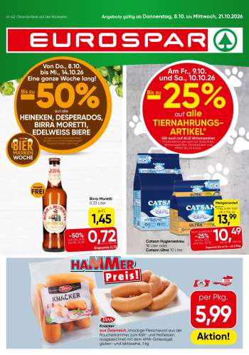 Angebote EUROSPAR - 8.10.2026 - 21.10.2026.