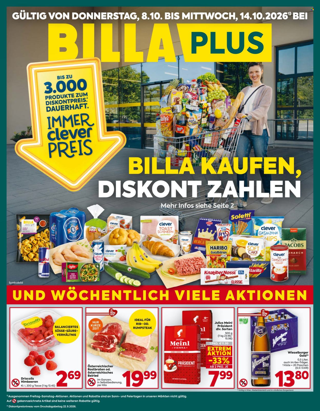 Angebote Billa Plus - 8.10.2026 - 14.10.2026. Seite 1