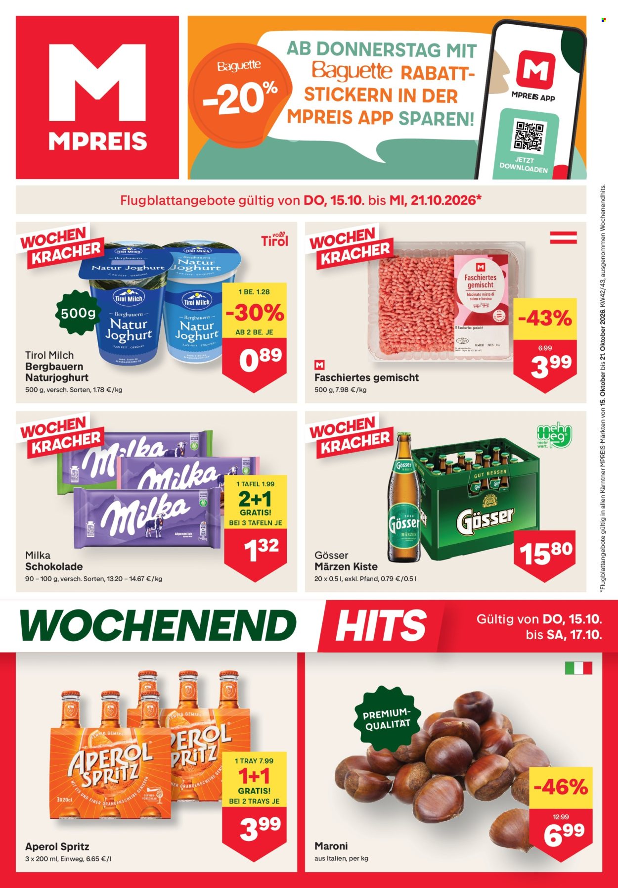Angebote MPREIS - 15.10.2026 - 21.10.2026. Seite 1