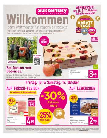 Angebote Sutterlüty - 15.10.2026 - 20.10.2026.