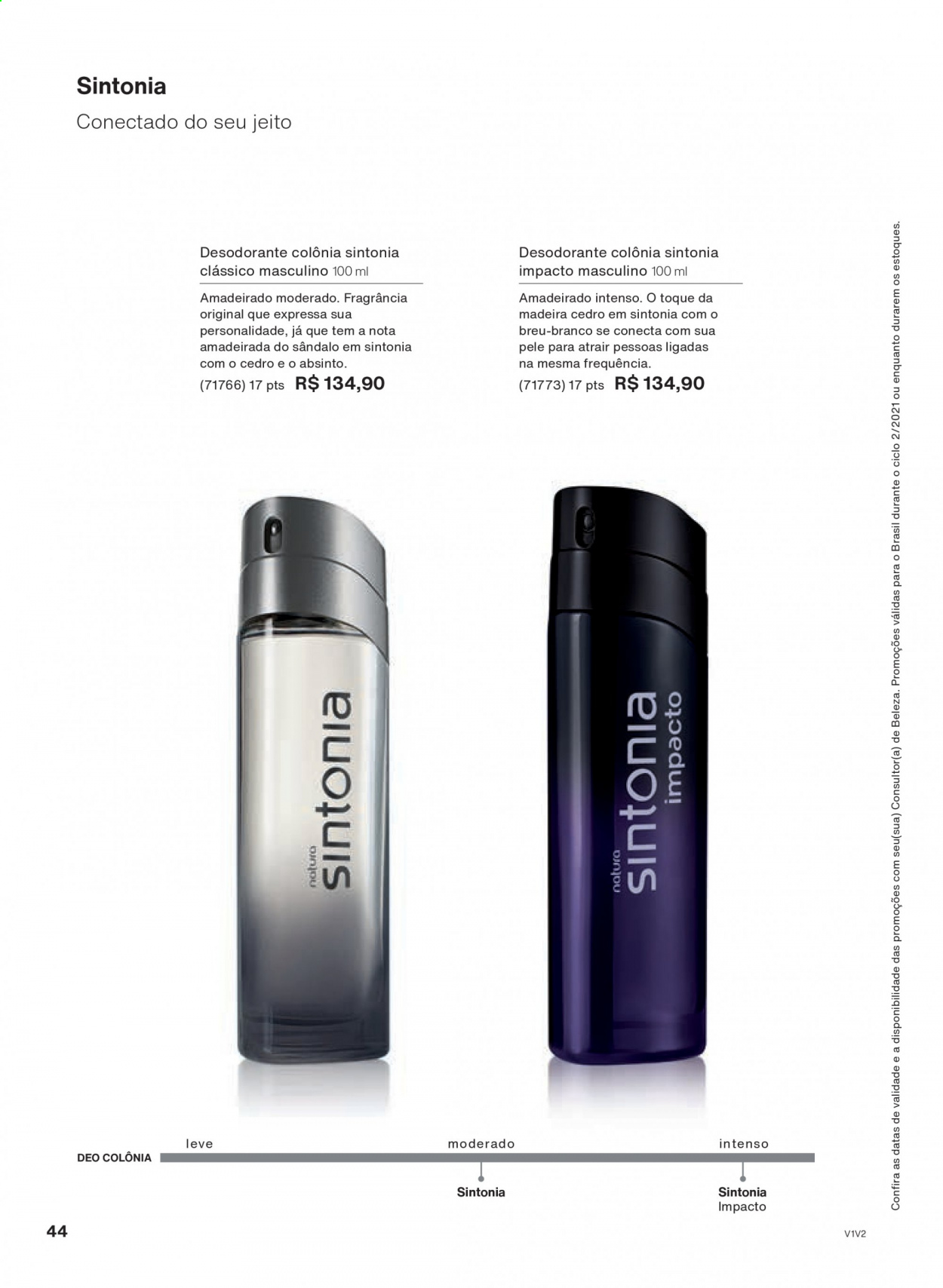 thumbnail - Folheto Natura - Produtos em promoção - desodorante, antitranspirante. Página 44.