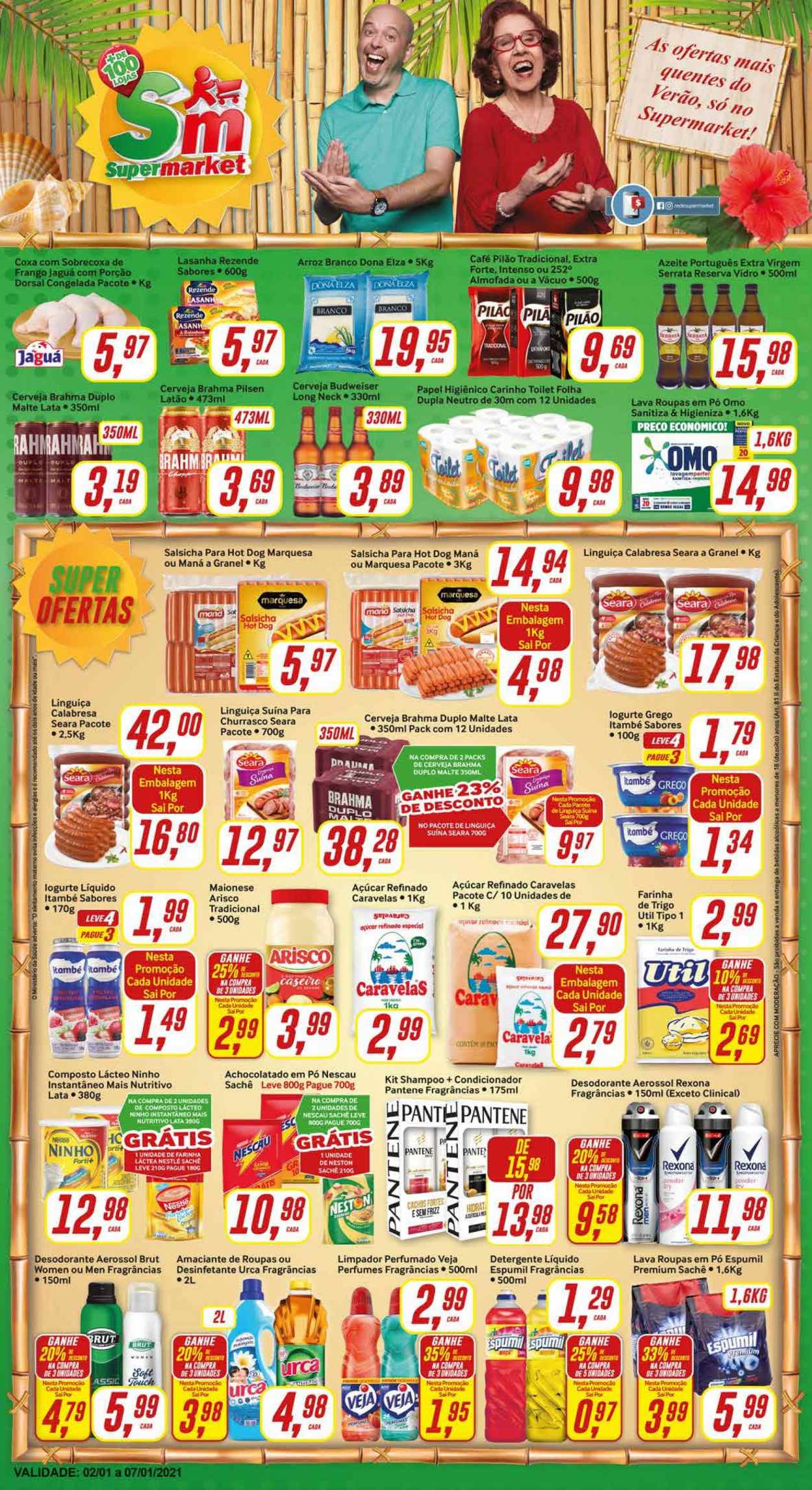 Folheto Rede Supermarket - 02/01/2021 - 07/01/2021. Página 1