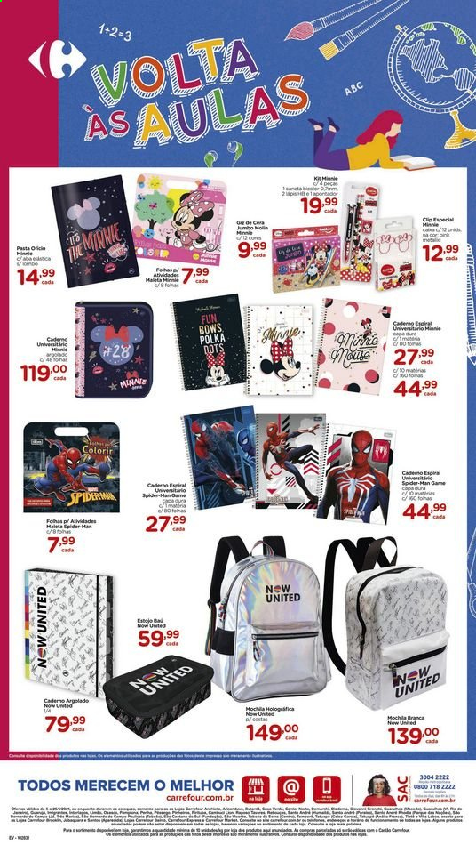 thumbnail - Folheto Carrefour Hiper - 06/01/2021 - 25/01/2021 - Produtos em promoção - Spiderman, mochila, Minnie. Página 2.