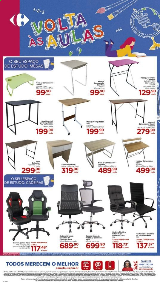 thumbnail - Folheto Carrefour Hiper - 06/01/2021 - 25/01/2021 - Produtos em promoção - Penha, cadeira gamer, mesa, mesa dobrável, cadeira. Página 12.