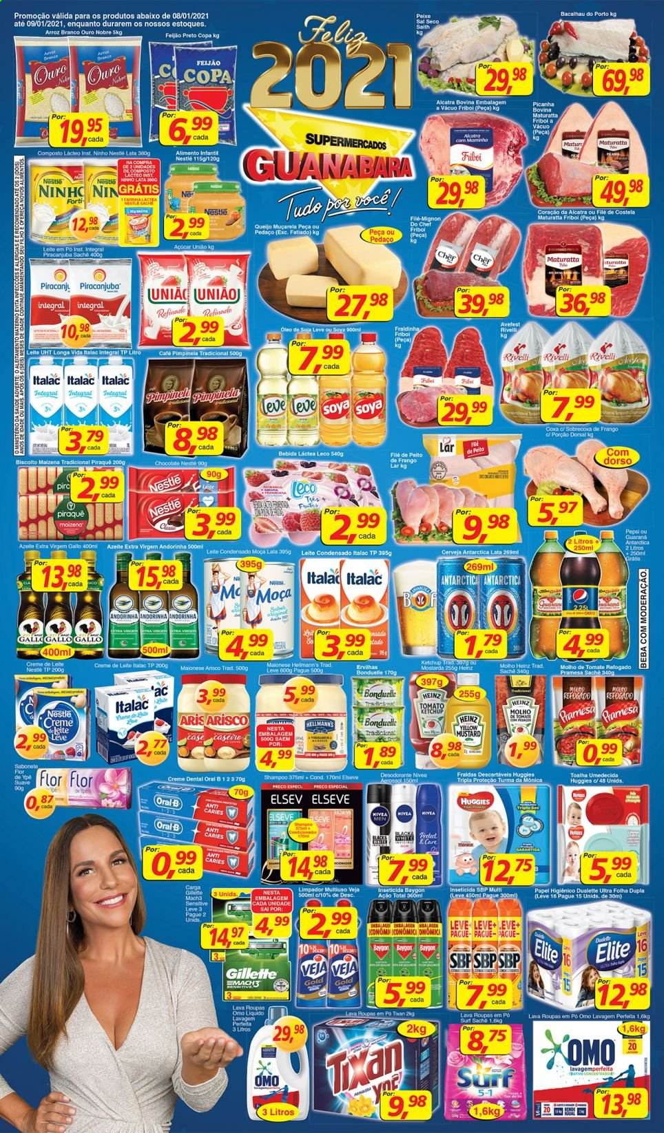 Folheto Supermercados Guanabara - 08/01/2021 - 09/01/2021. Página 1