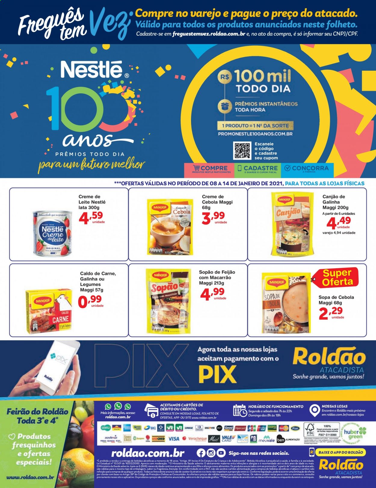 thumbnail - Folheto Roldão - 08/01/2021 - 14/01/2021 - Produtos em promoção - legumes, feijão, Nestlé, Maggi, caldo, macarrão. Página 2.