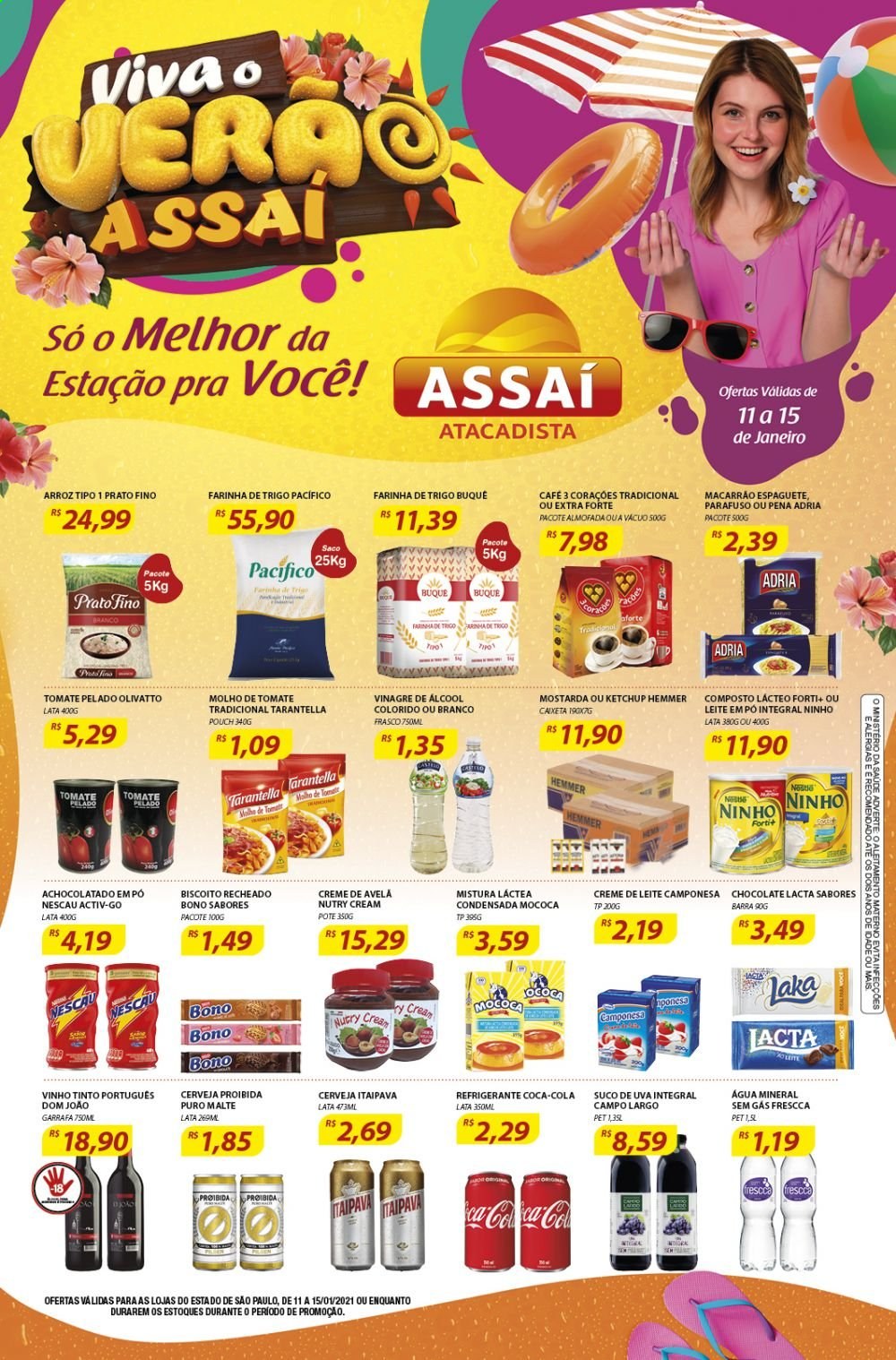 Folheto Assaí Atacadista - 11/01/2021 - 15/01/2021. Página 1