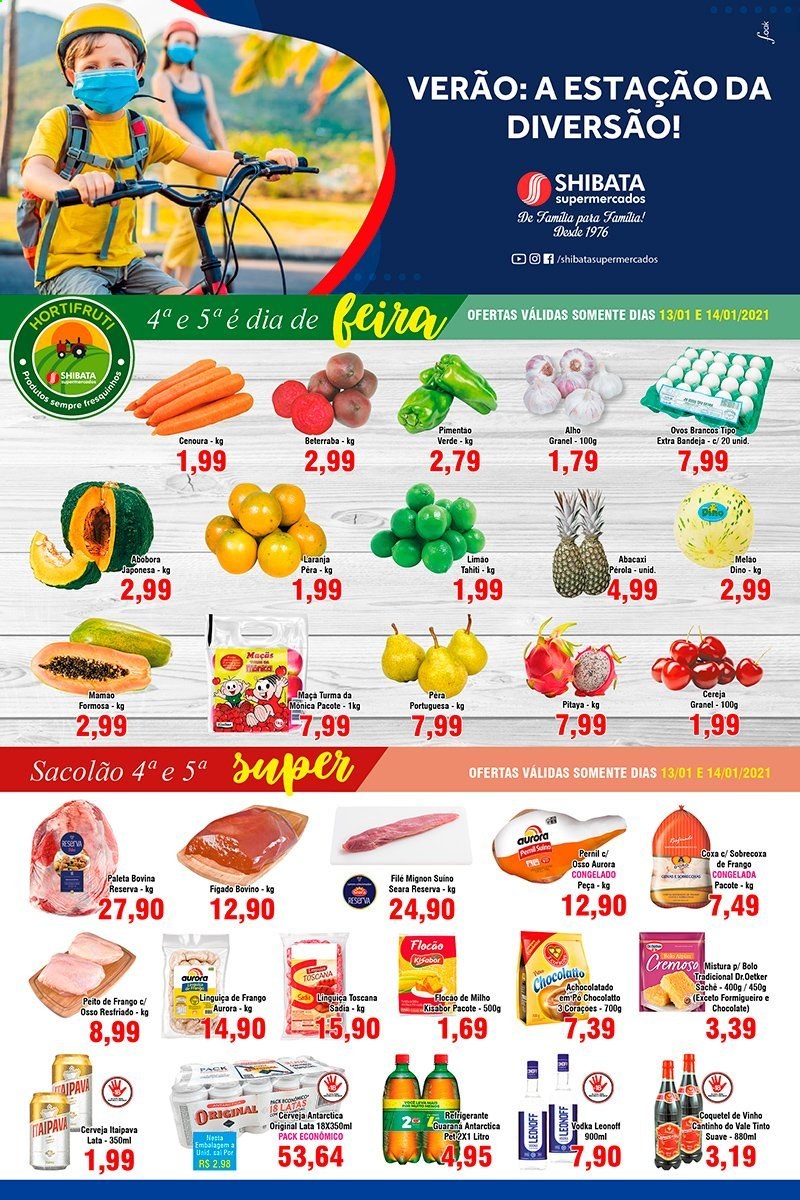 Folheto Shibata Supermercados - 13/01/2021 - 19/01/2021. Página 1