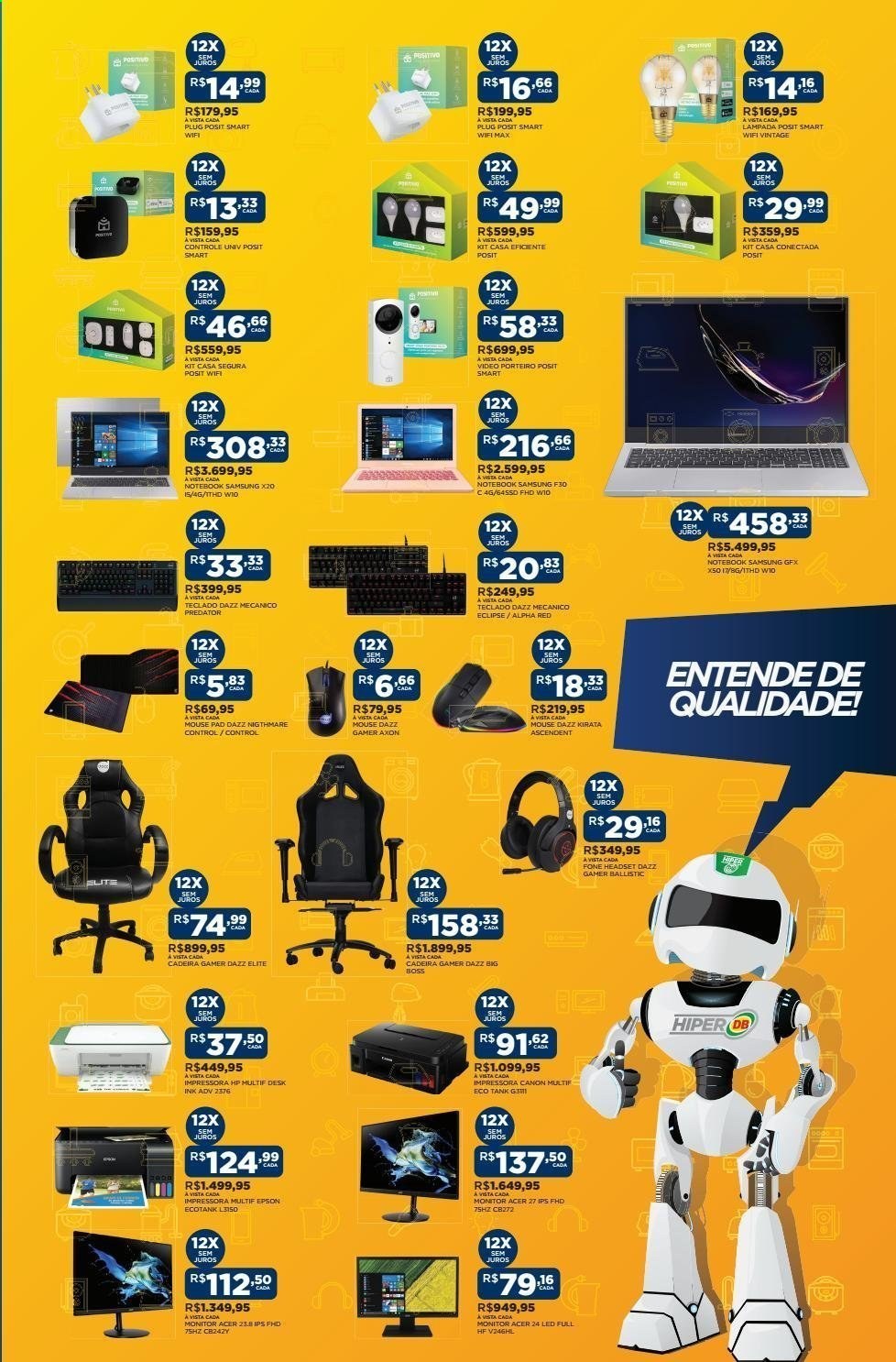 thumbnail - Folheto DB Supermercados - 15/01/2021 - 31/01/2021 - Produtos em promoção - notebook, monitor, cadeira gamer, Canon. Página 3.
