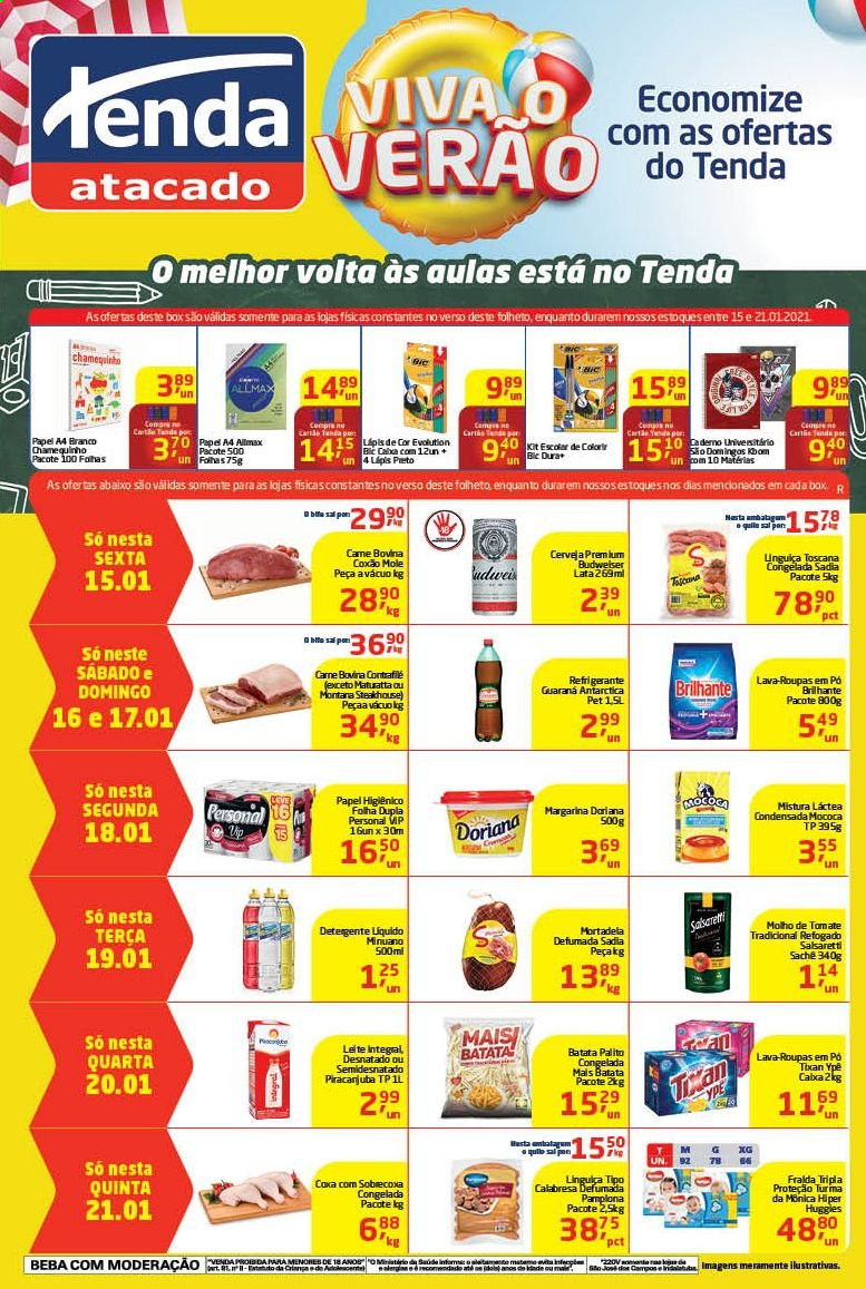 Folheto Tenda Atacado - 15/01/2021 - 21/01/2021. Página 1