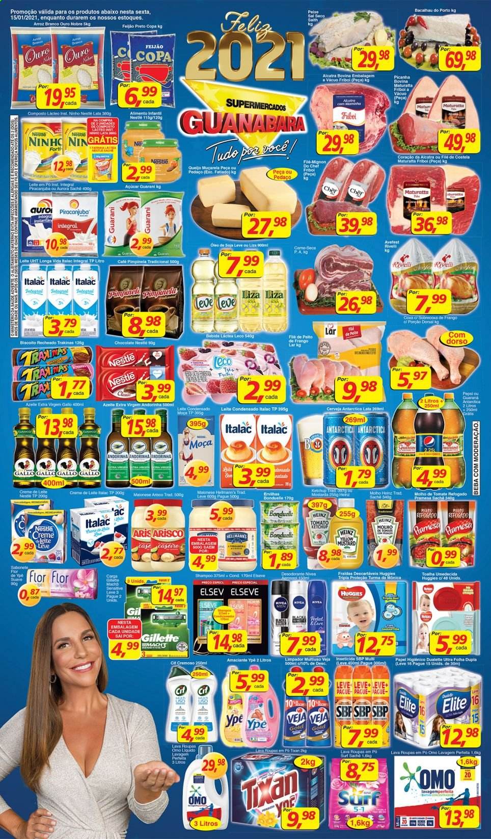 Folheto Supermercados Guanabara - 15/01/2021 - 15/01/2021. Página 1