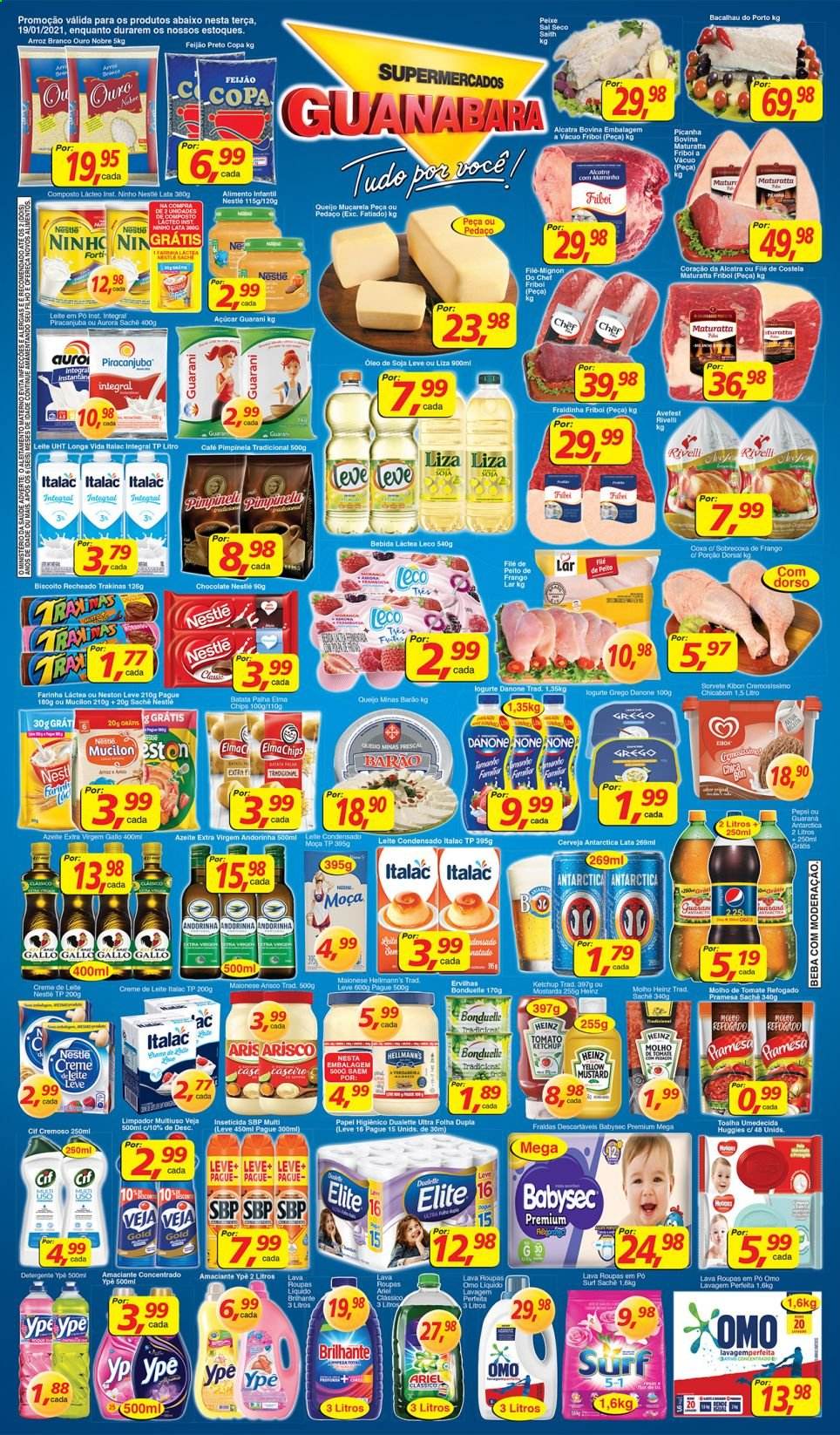 Folheto Supermercados Guanabara - 19/01/2021 - 19/01/2021. Página 1
