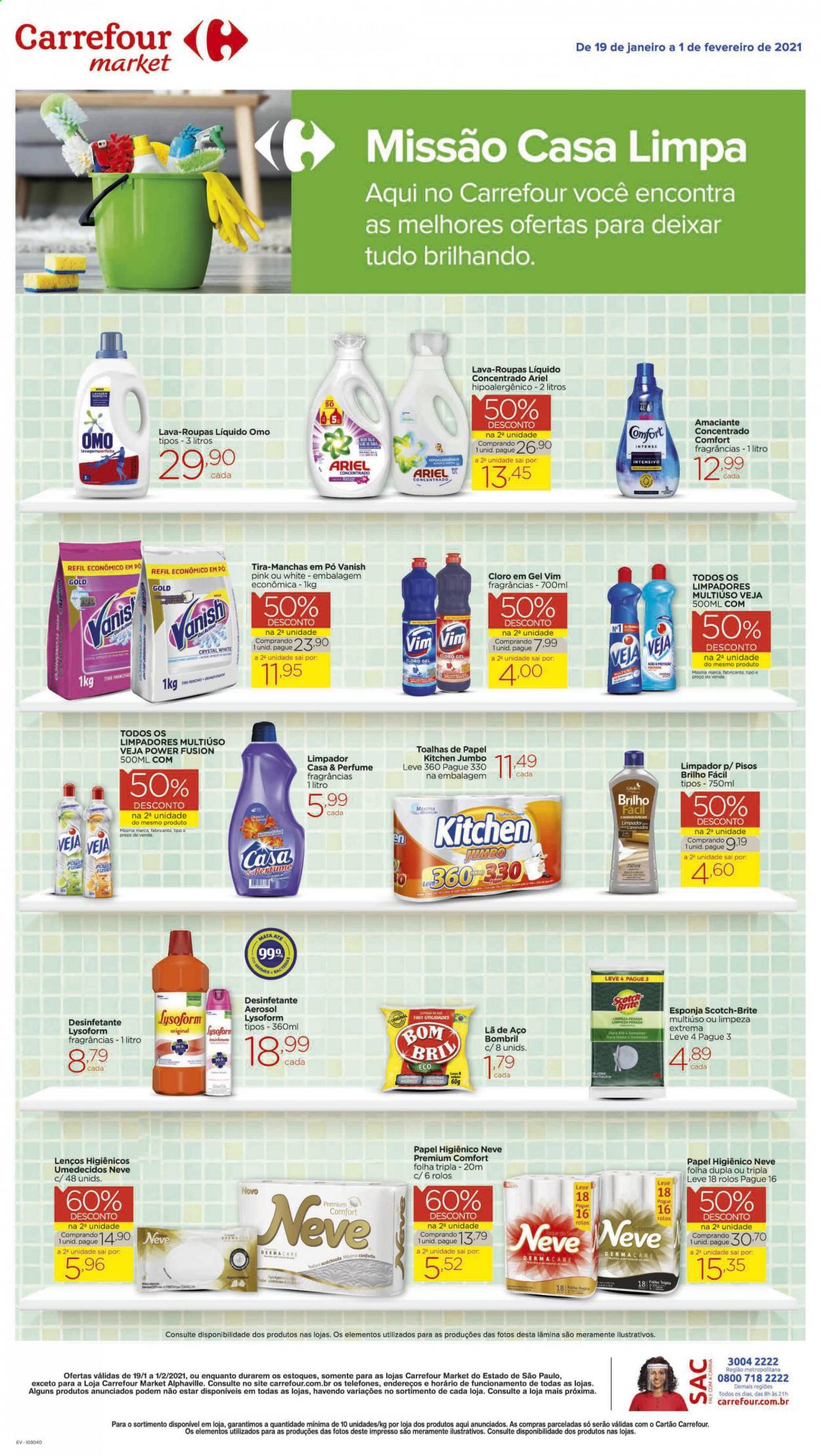 Folheto Carrefour Market - 19/01/2021 - 01/02/2021. Página 1