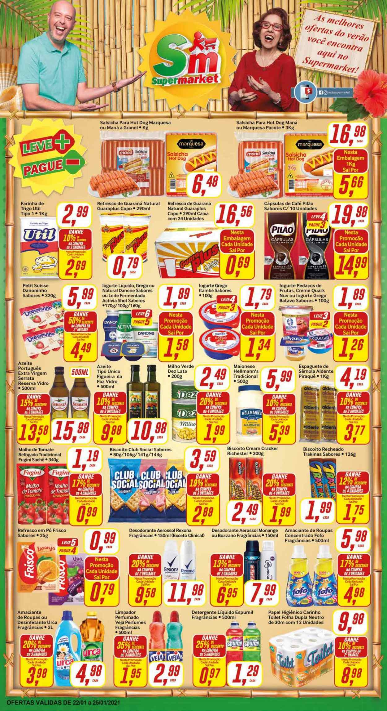 Folheto Rede Supermarket - 22/01/2021 - 25/01/2021. Página 1