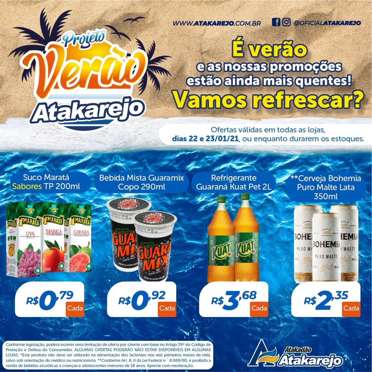 Folheto Atakadão Atakarejo - 22/01/2021 - 23/01/2021. Página 1