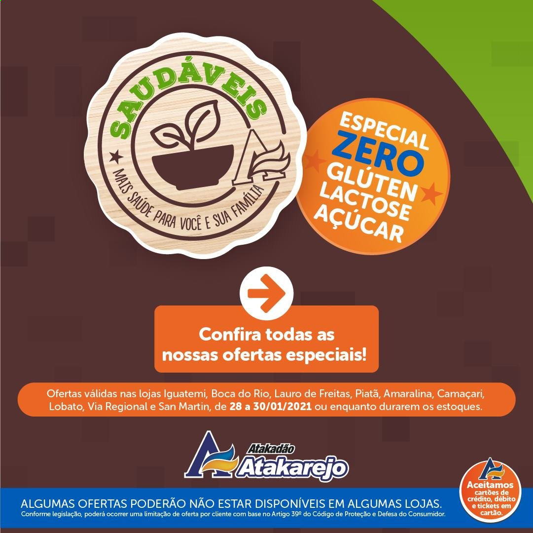 Folheto Atakadão Atakarejo - 28/01/2021 - 30/01/2021. Página 1