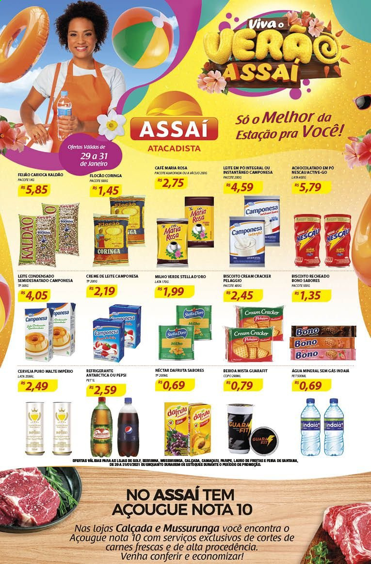 Folheto Assaí Atacadista - 29/01/2021 - 31/01/2021. Página 1