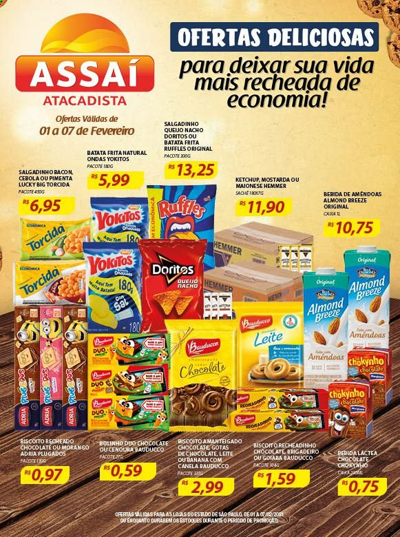 Folheto Assaí Atacadista - 01/02/2021 - 07/02/2021. Página 1