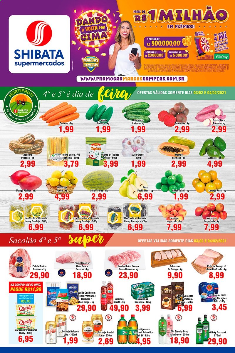 Folheto Shibata Supermercados - 03/02/2021 - 09/02/2021. Página 1