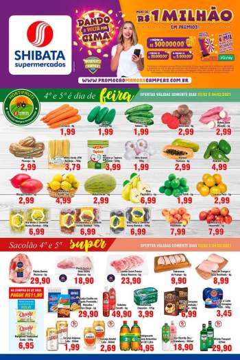 Folheto Shibata Supermercados - 03.02.2021 - 04.02.2021.