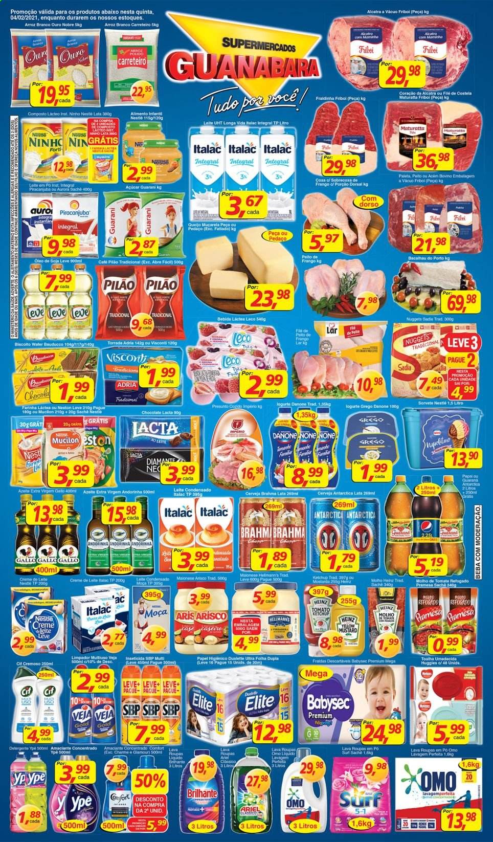 Folheto Supermercados Guanabara - 04/02/2021 - 04/02/2021. Página 1