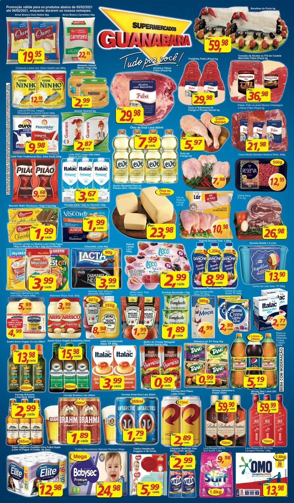 Folheto Supermercados Guanabara - 05/02/2021 - 06/02/2021. Página 1