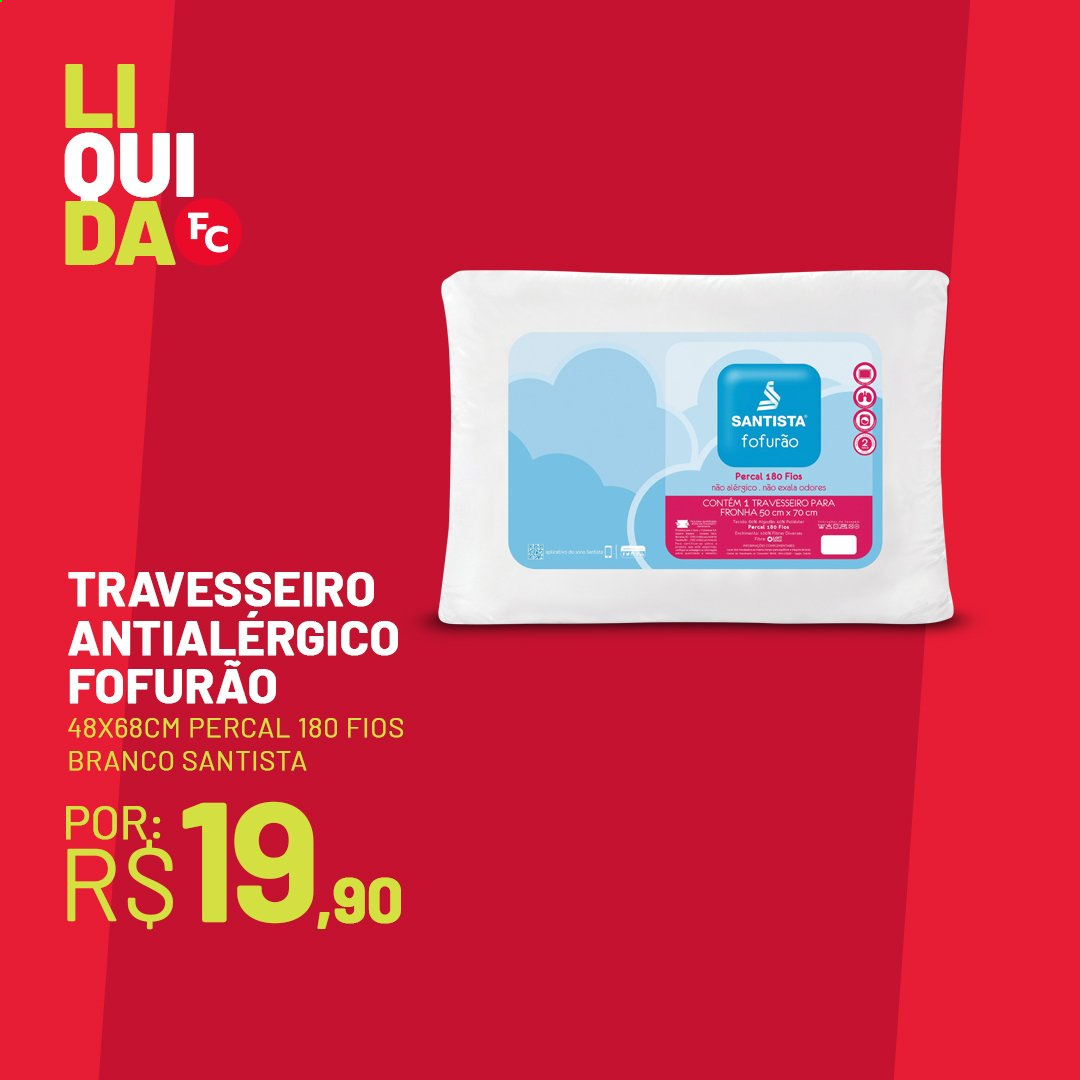 thumbnail - Folheto Ferreira Costa - Produtos em promoção - fronha, travesseiro. Página 1.