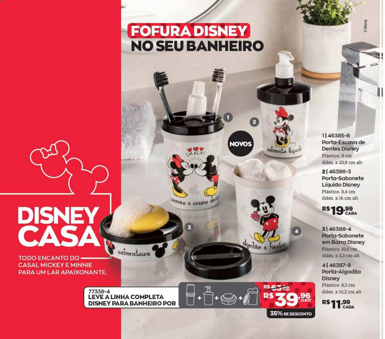 thumbnail - Folheto Avon - Produtos em promoção - Disney, sabonete em barra, sabonete liquido, escova, escova dental, saboneteira, Minnie. Página 146.