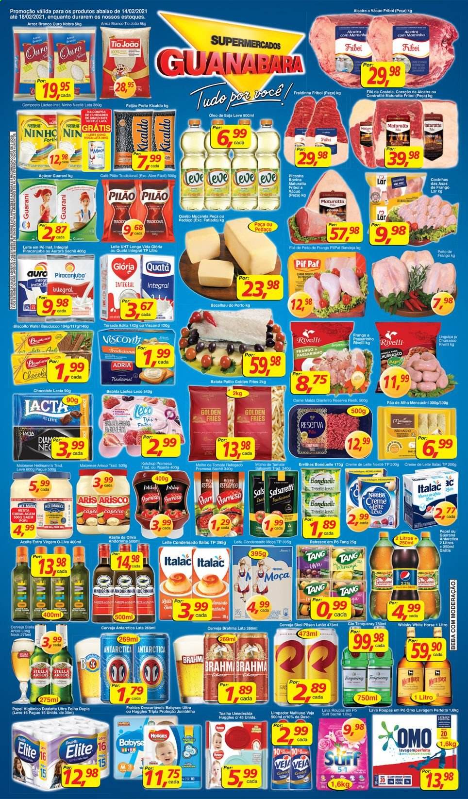 Folheto Supermercados Guanabara - 14/02/2021 - 18/02/2021. Página 1