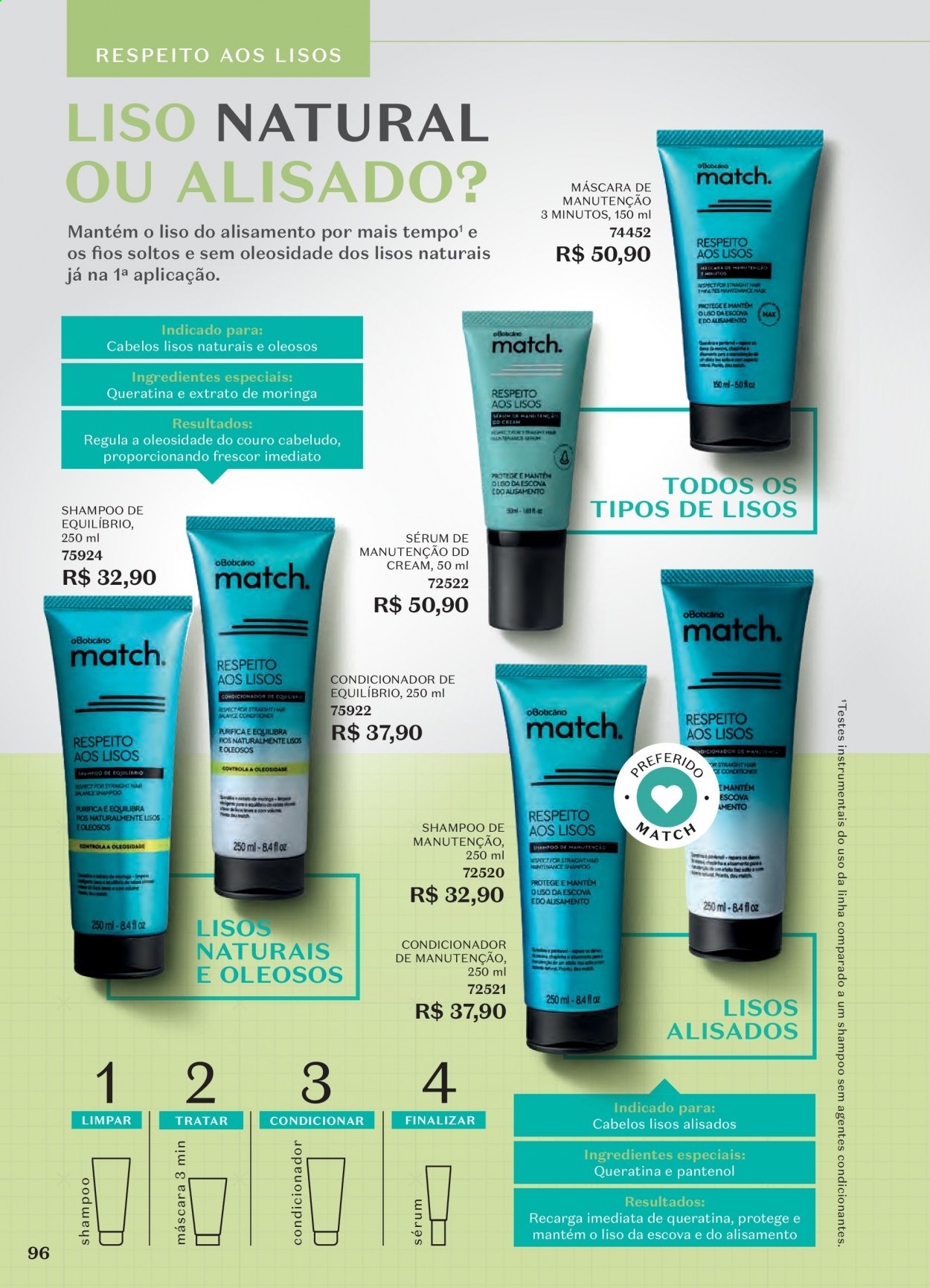 thumbnail - Folheto O Boticário - 15/02/2021 - 07/03/2021 - Produtos em promoção - shampoo, sérum, condicionador, máscara. Página 96.