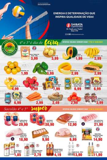 Folheto Shibata Supermercados - 17.02.2021 - 23.02.2021.
