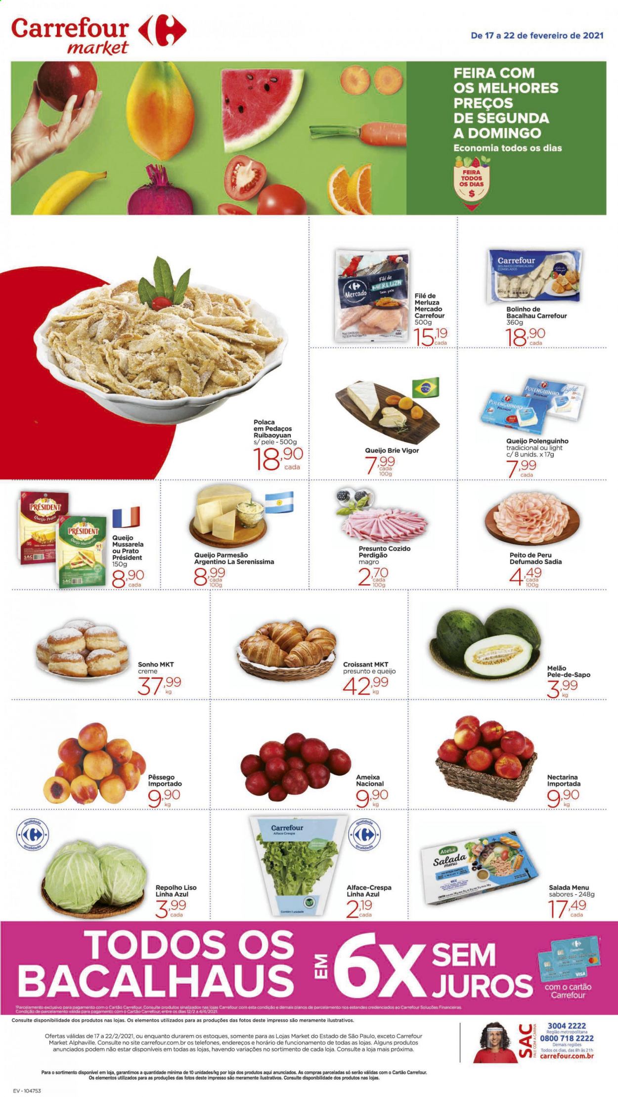 Folheto Carrefour Market - 17/02/2021 - 22/02/2021. Página 1