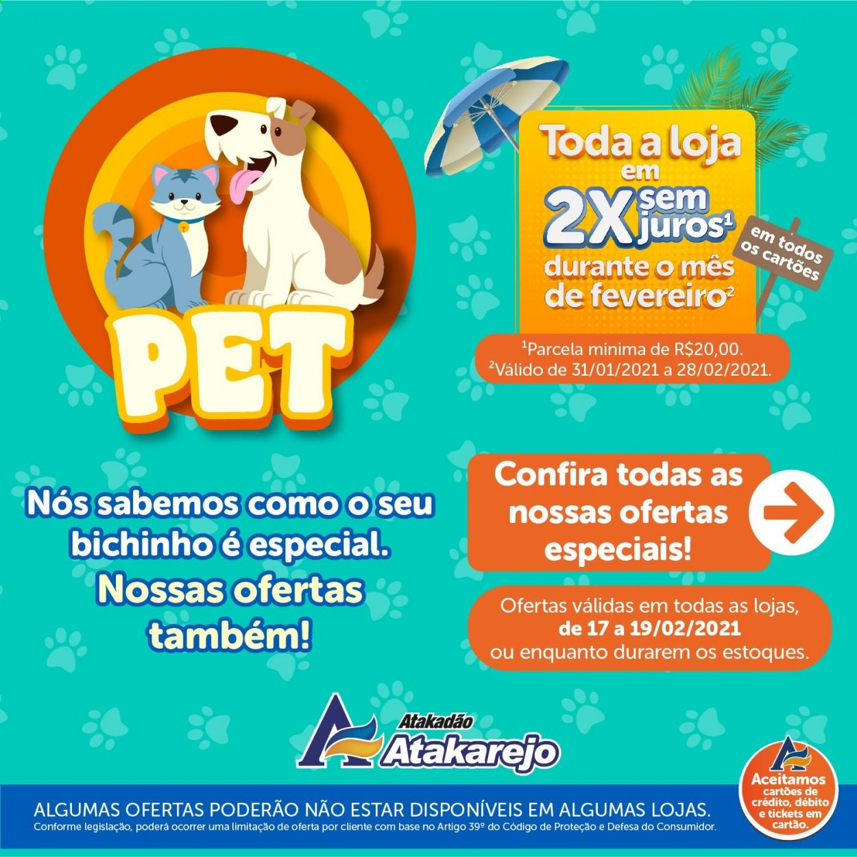 Folheto Atakadão Atakarejo - 17/02/2021 - 19/02/2021. Página 1