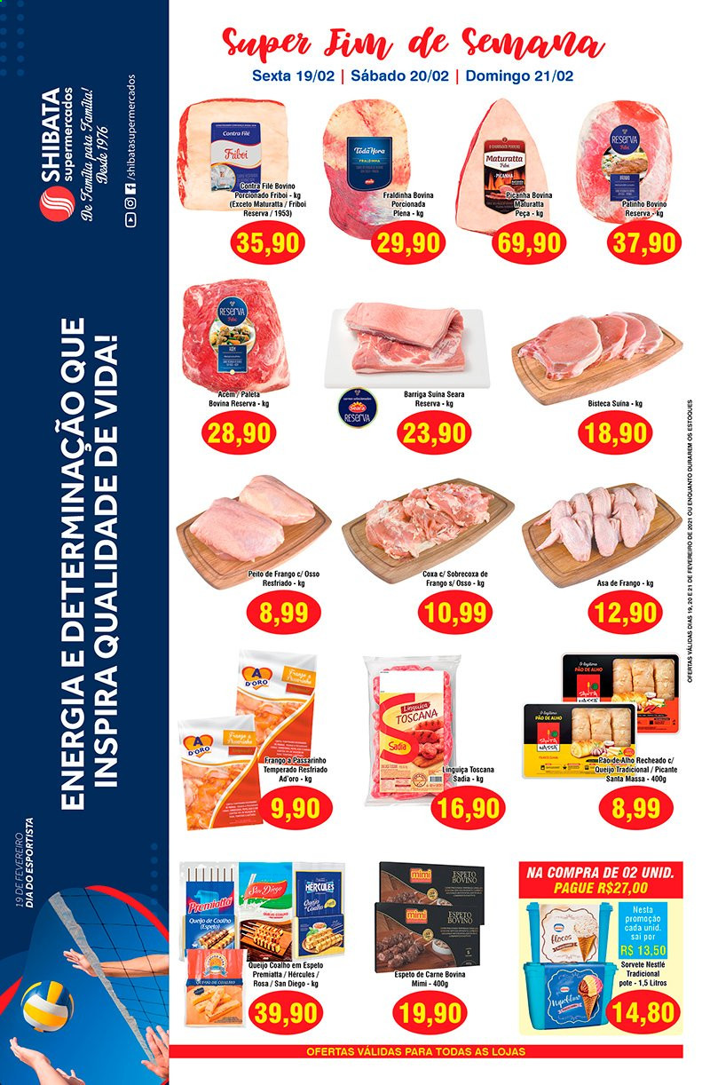 Folheto Shibata Supermercados - 19/02/2021 - 21/02/2021. Página 1