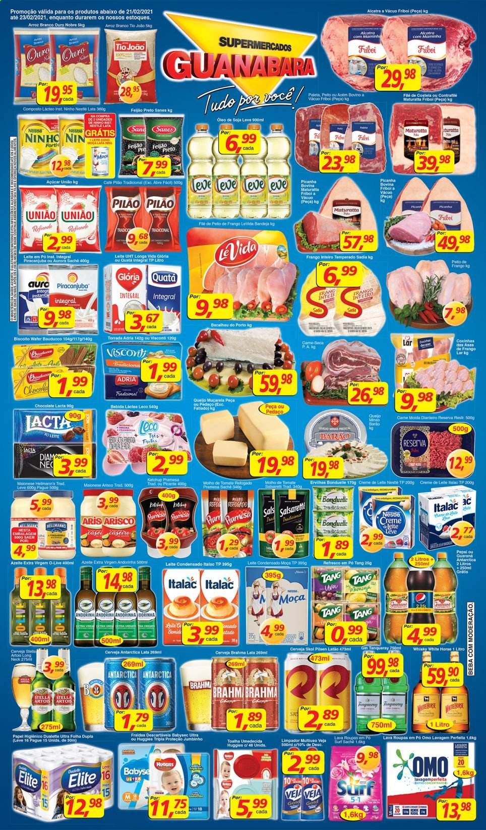 Folheto Supermercados Guanabara - 21/02/2021 - 23/02/2021. Página 1