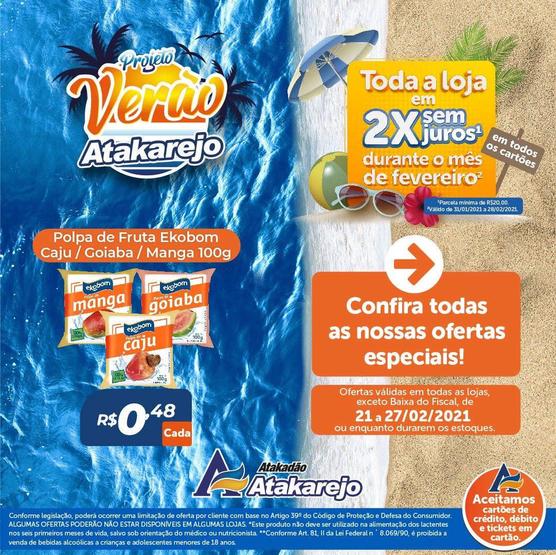 Folheto Atakadão Atakarejo - 21/02/2021 - 27/02/2021. Página 1