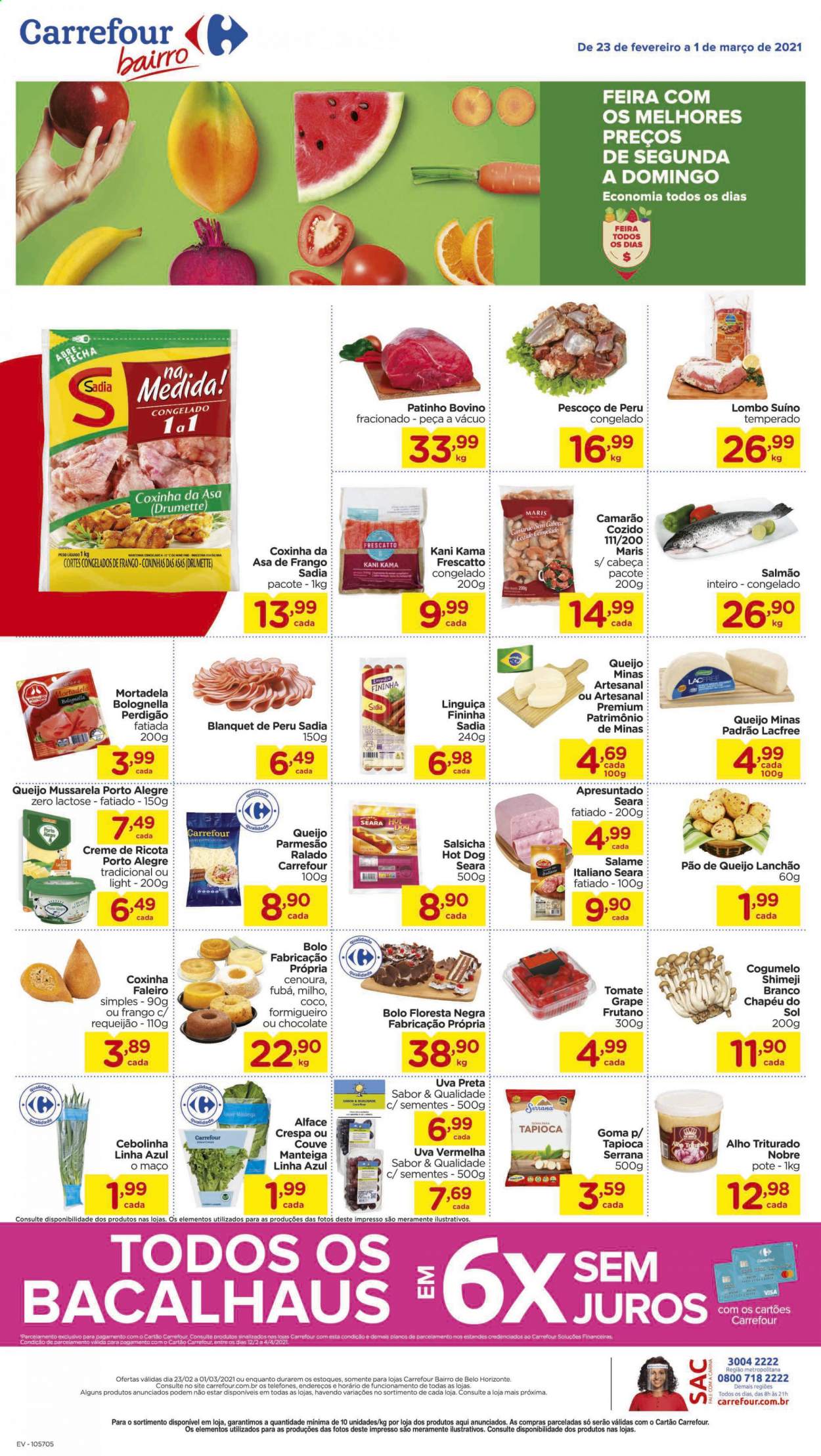 Folheto Carrefour Bairro - 23/02/2021 - 01/03/2021. Página 1