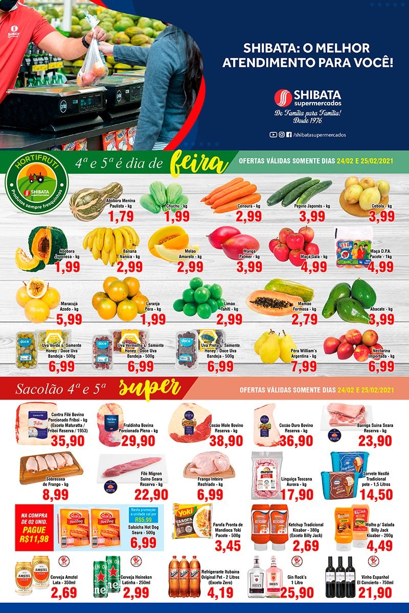 Folheto Shibata Supermercados - 24/02/2021 - 02/03/2021. Página 1