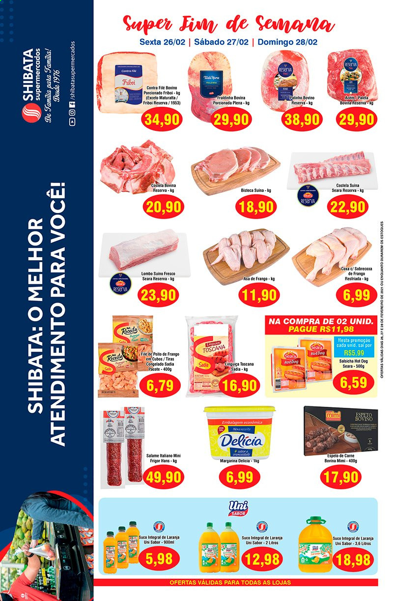 Folheto Shibata Supermercados - 26/02/2021 - 28/02/2021. Página 1